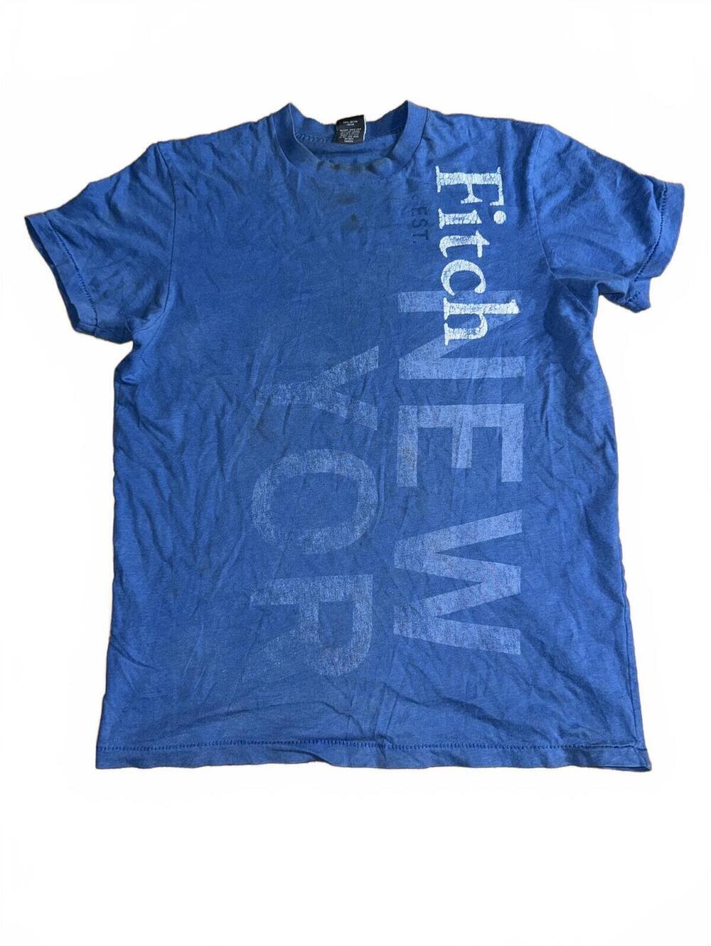 Vintage Abercrombie & Fitch Blue Muscle Fit T-Shirt Large